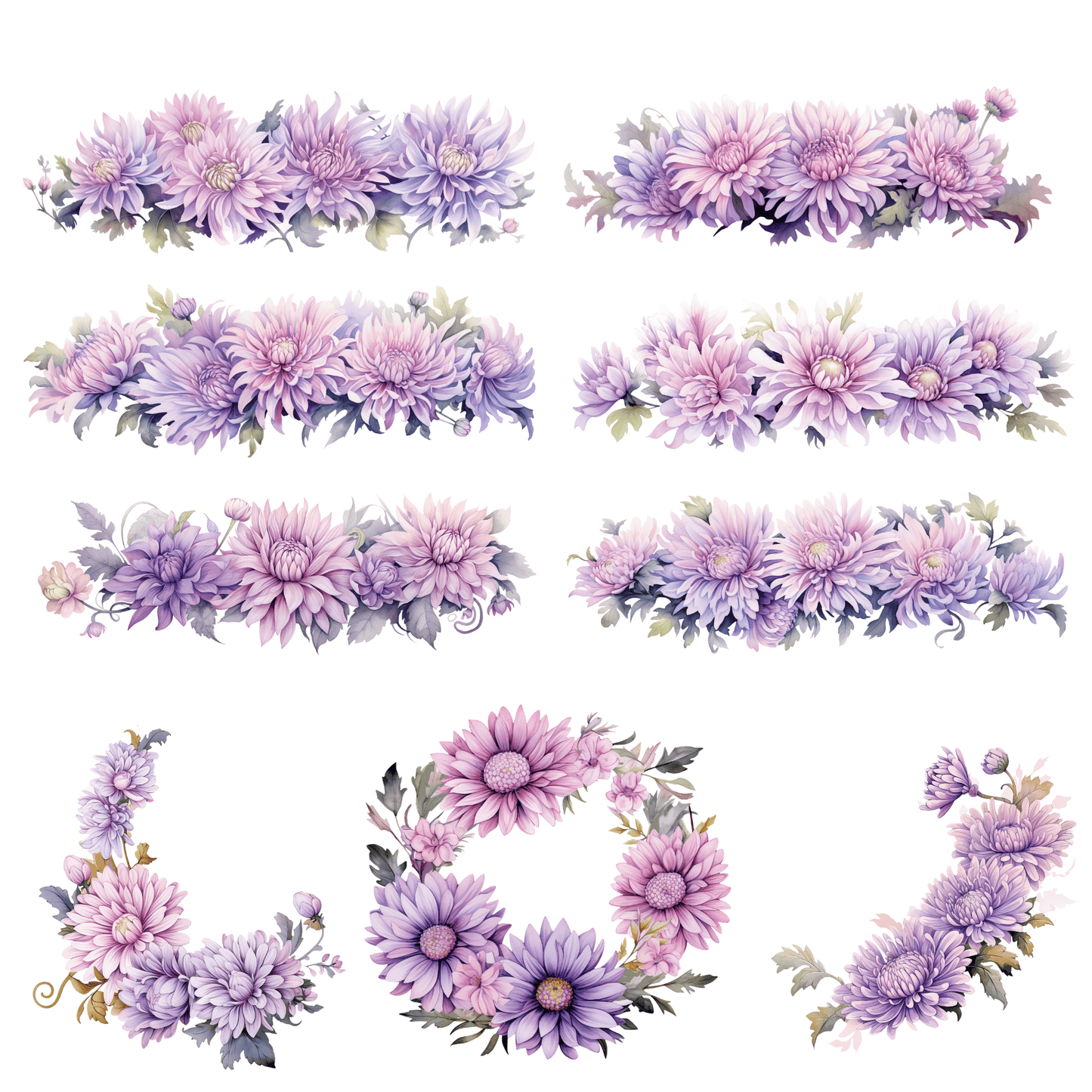 a bunch of flowers that are on top of each other
