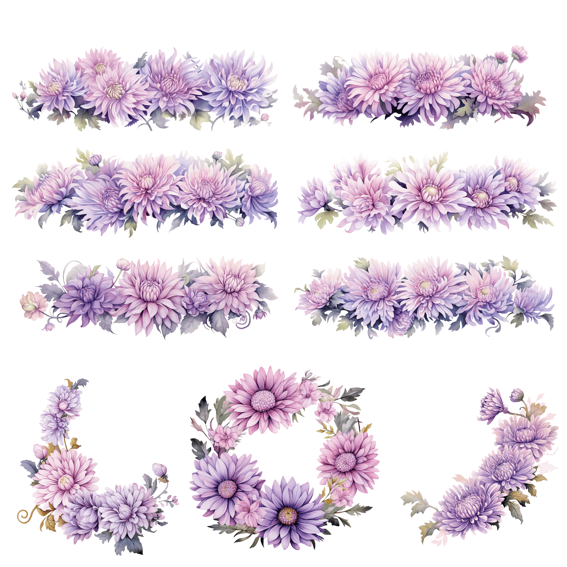 a bunch of flowers that are on top of each other
