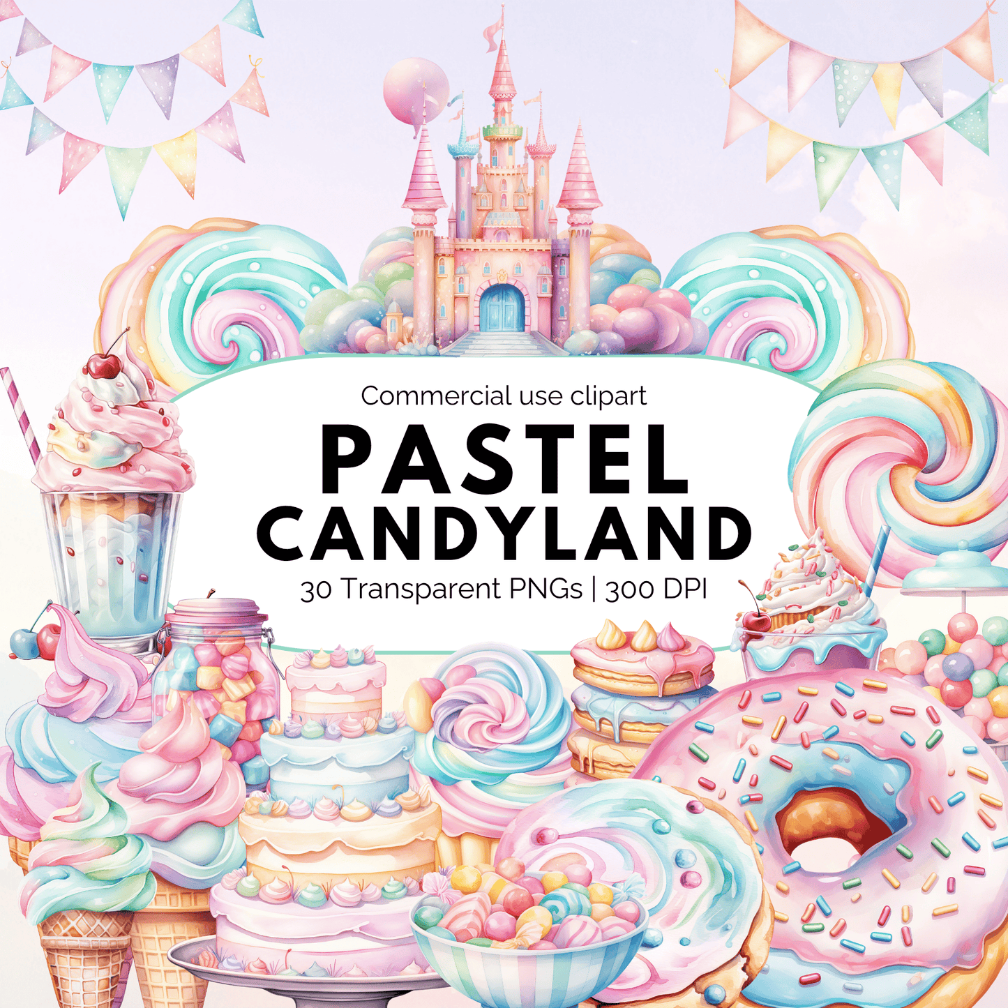 Pastel Candyland Clipart