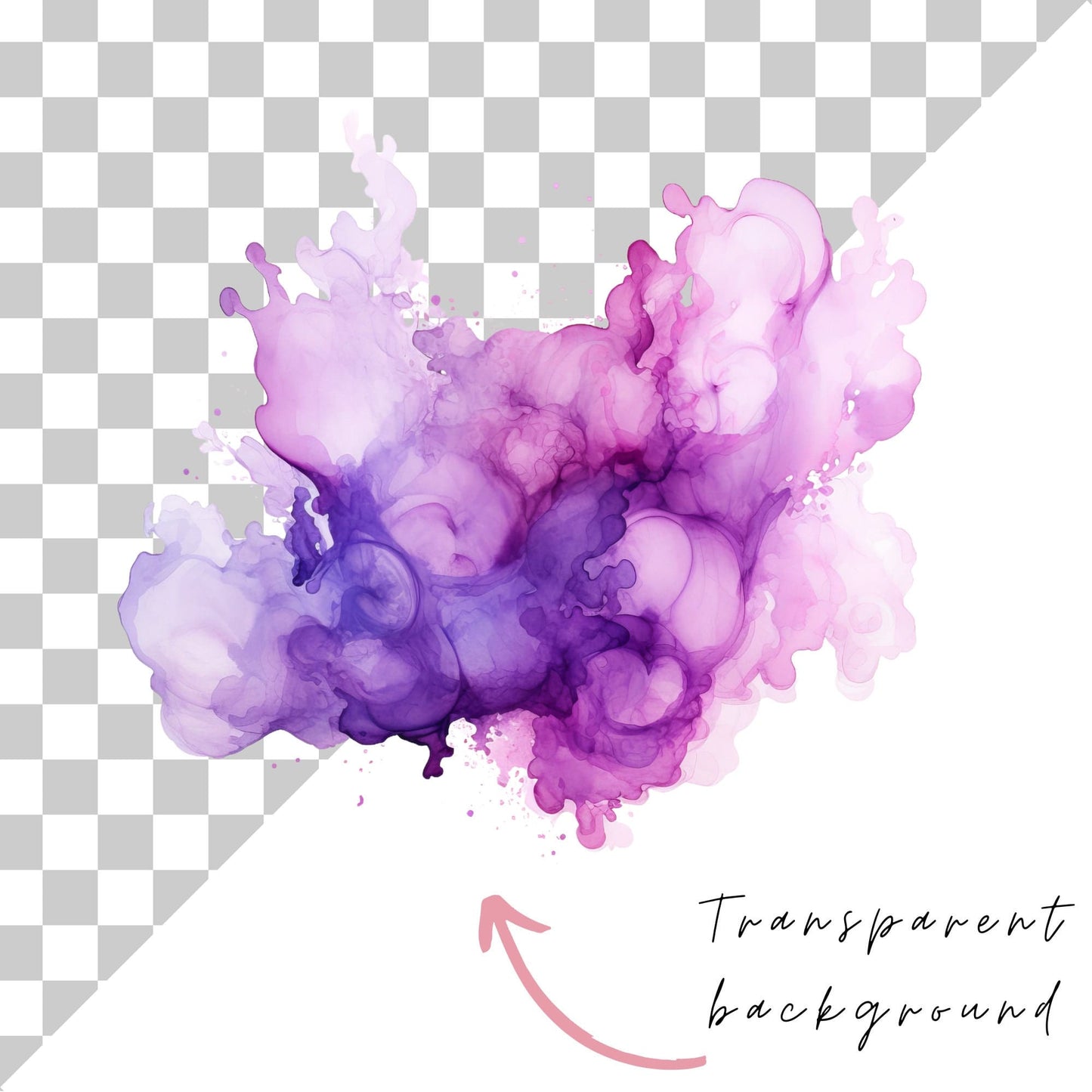 Pastel watercolor splatter clipart