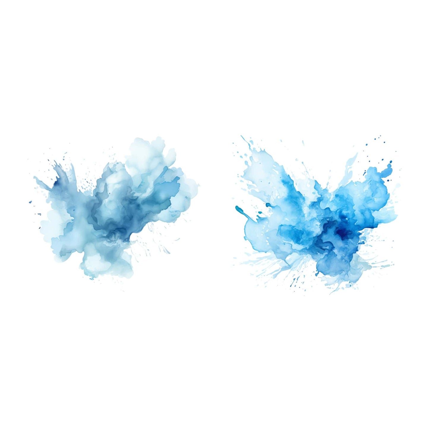Pastel watercolor splatter clipart