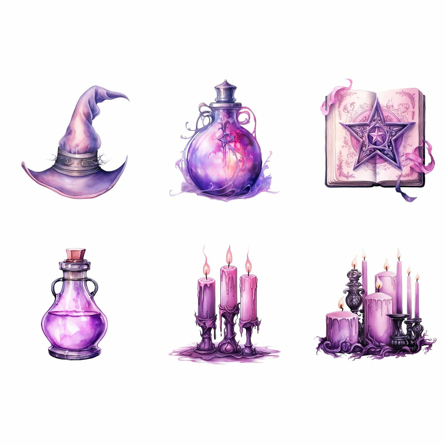 Pastel Witch Clipart