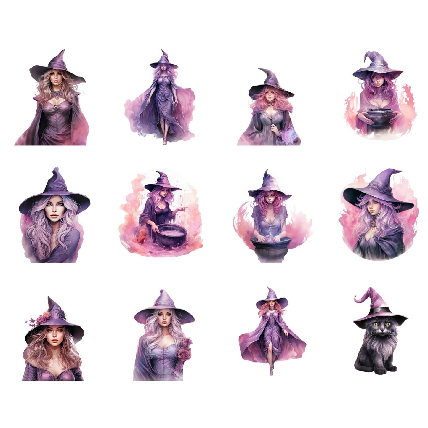 Pastel Witch Clipart