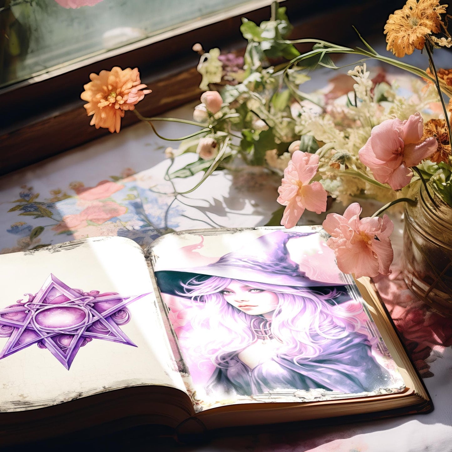 Pastel Witch Junk Journal Pages