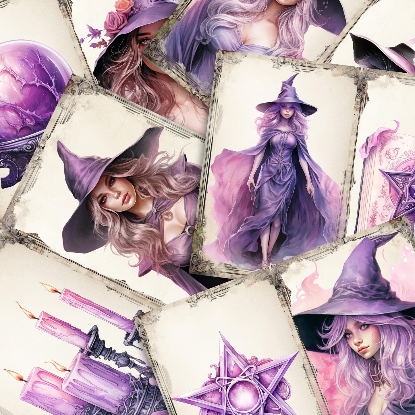 Pastel Witch Junk Journal Pages