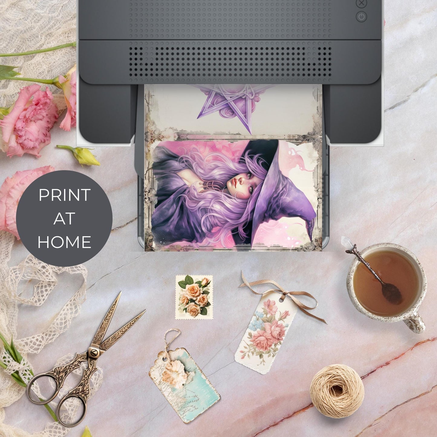Pastel Witch Junk Journal Pages