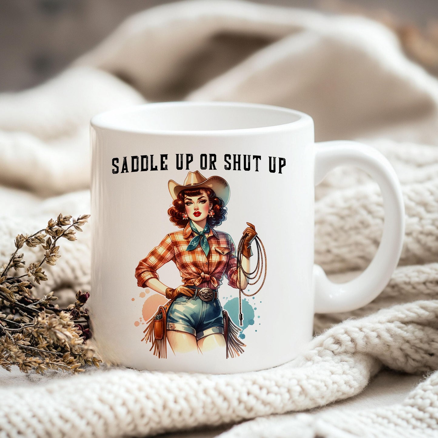 Pin Up Cowgirl PNG Retro