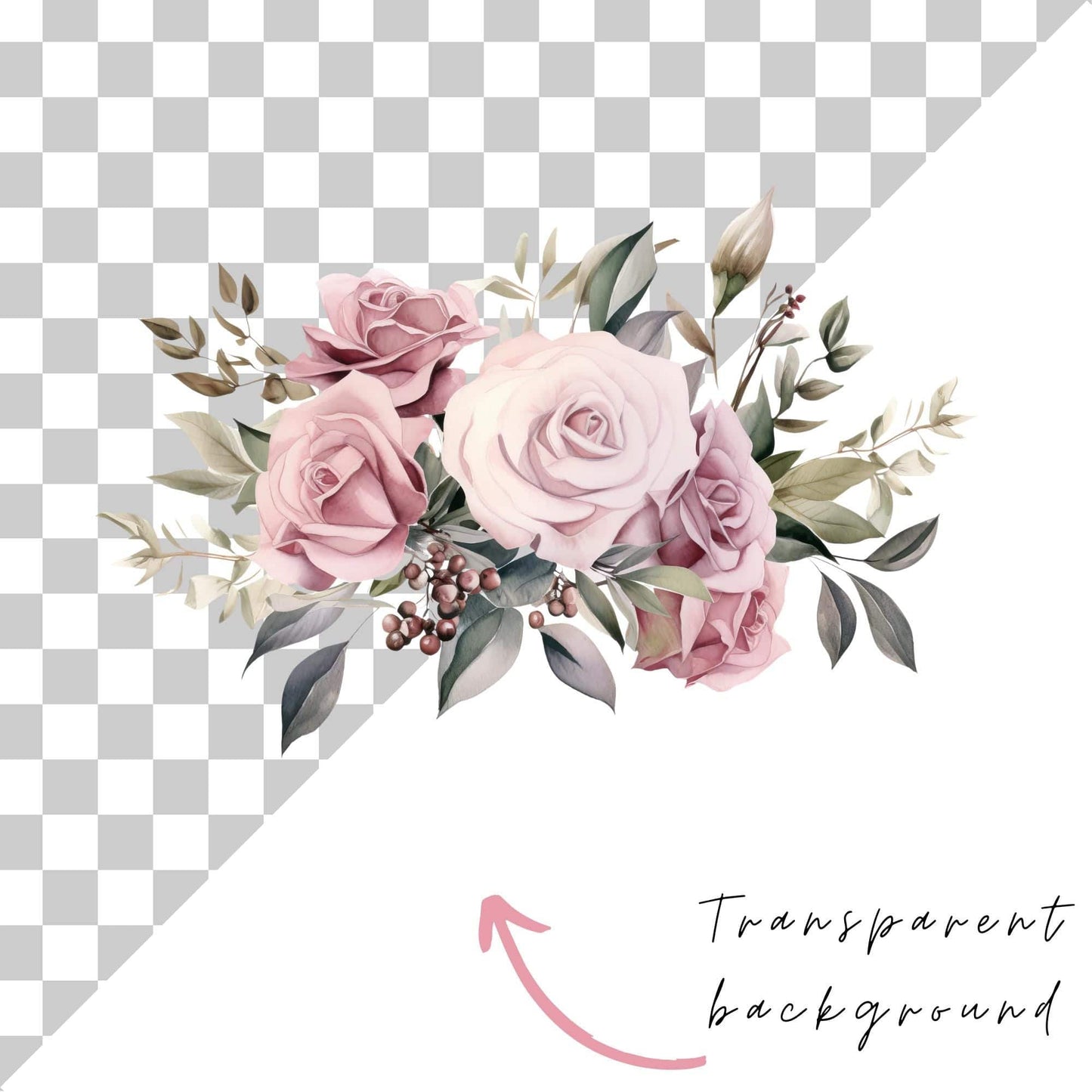 Pink Dusty Rose Clipart