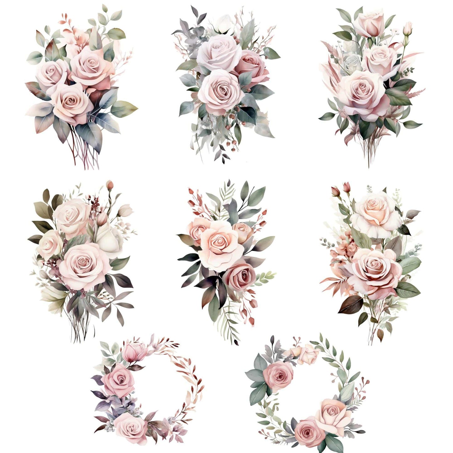 Pink Dusty Rose Clipart