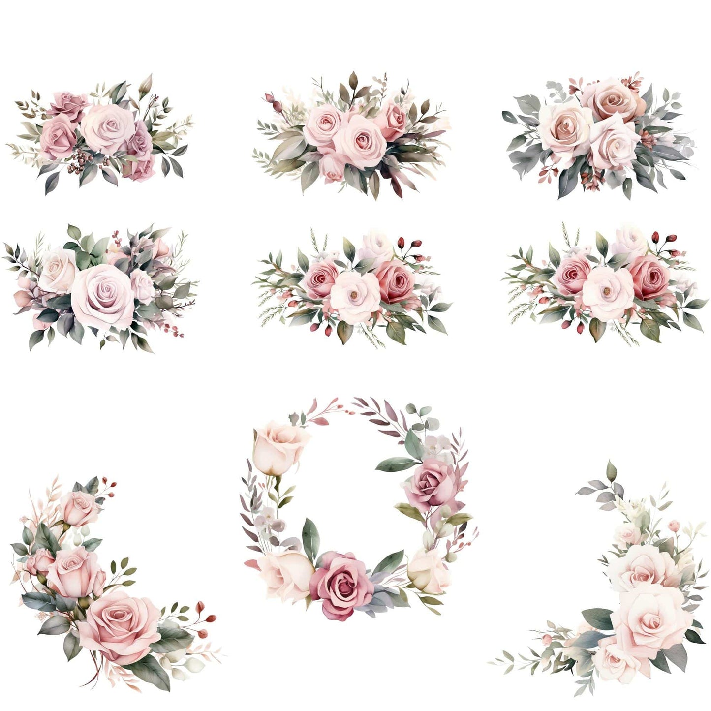 Pink Dusty Rose Clipart