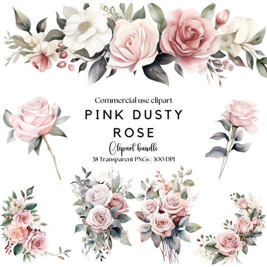 Pink Dusty Rose Clipart