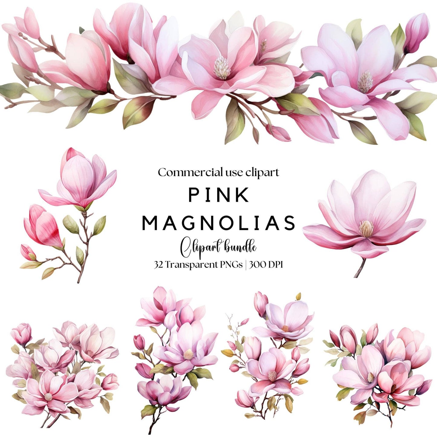 Pink Magnolia Clipart