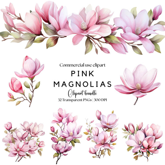 Pink Magnolia Clipart
