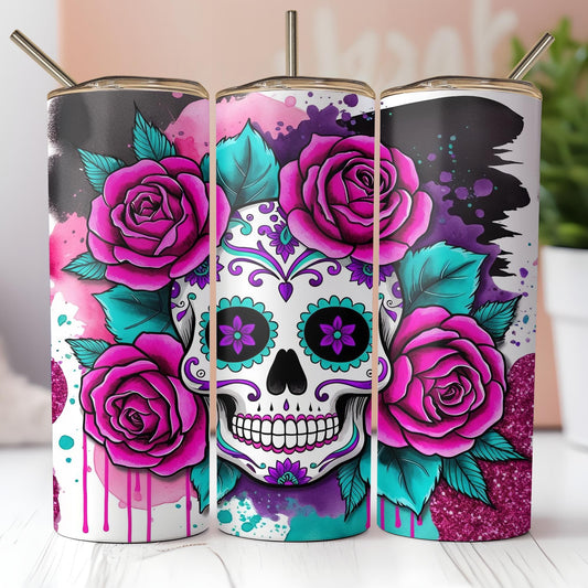 a couple of cans that have some flowers on them