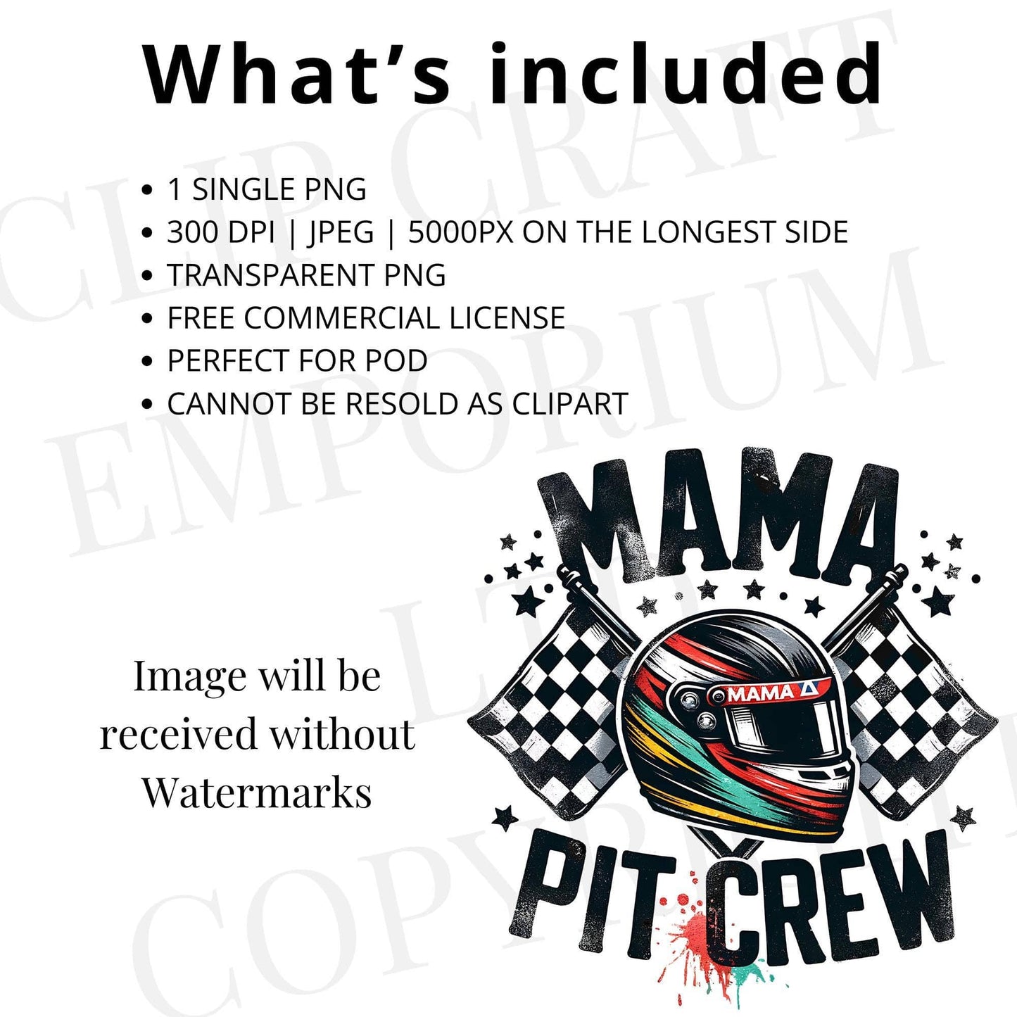 Pit Crew Mama PNG