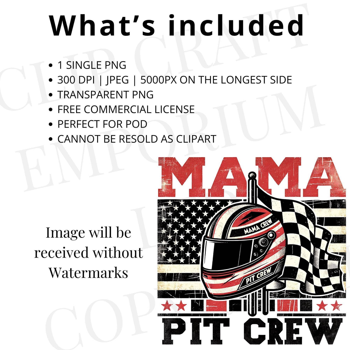 Pit Crew Mama PNG