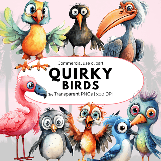 Quirky Birds Clipart