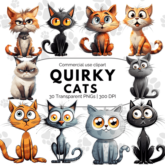 Quirky Cat Clipart