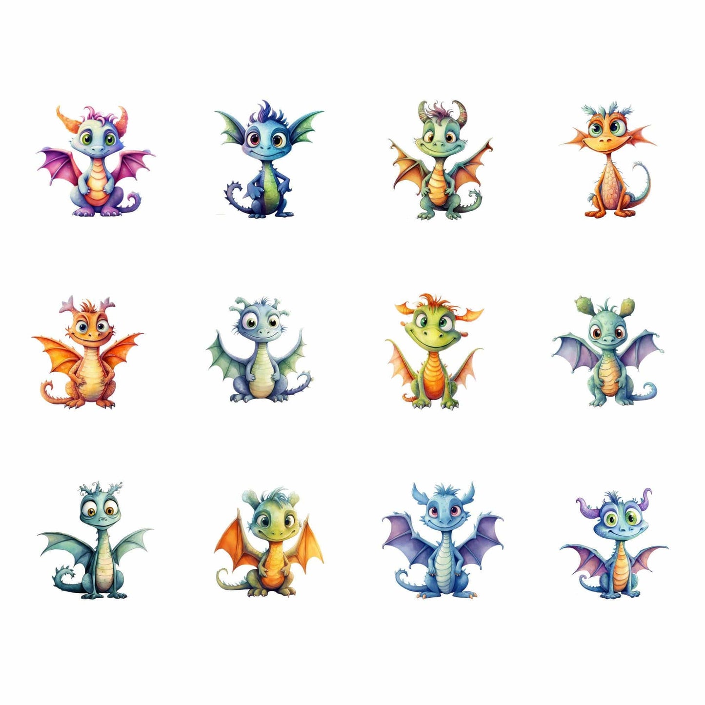 Quirky Dragons Clipart