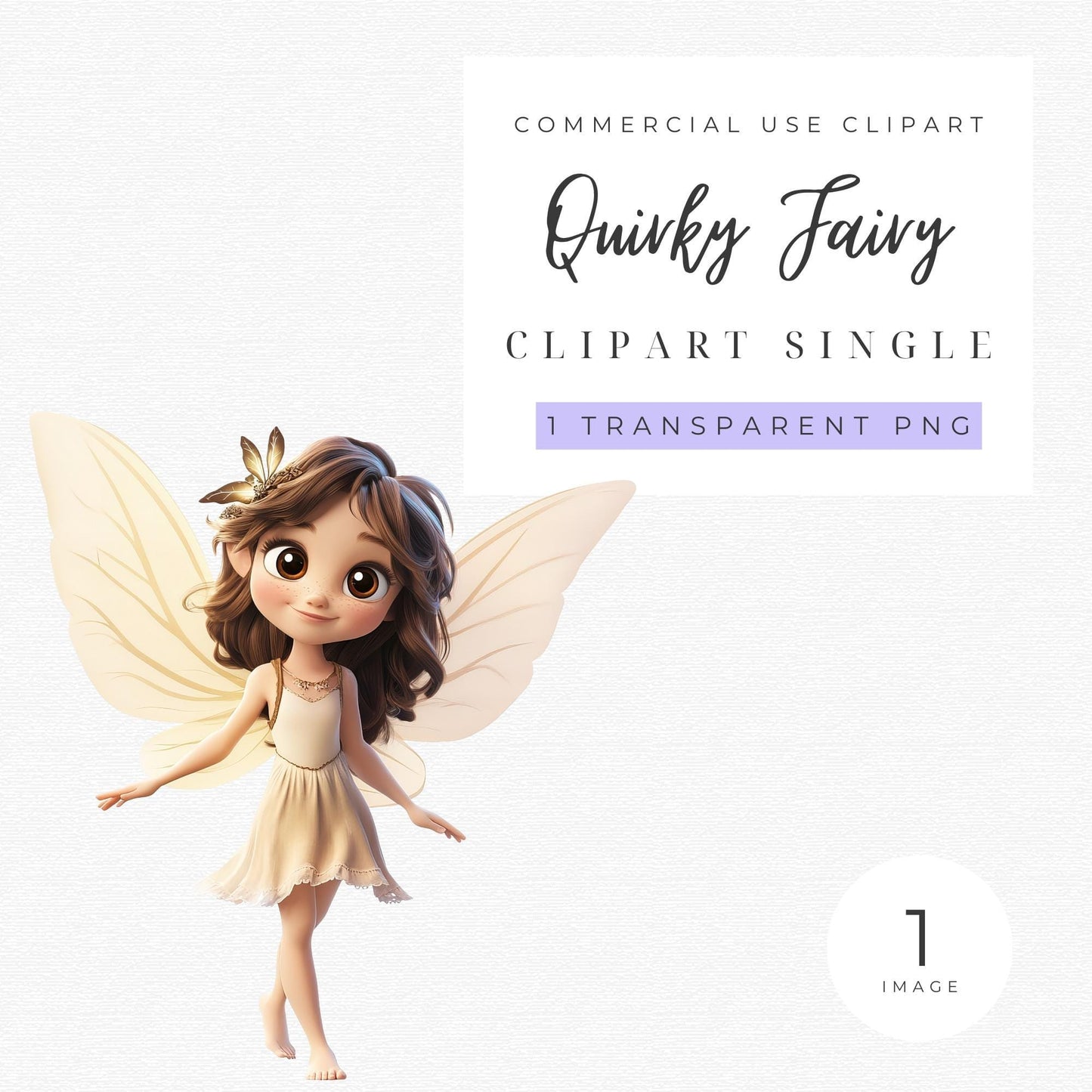 Quirky Fairy Clipart Single