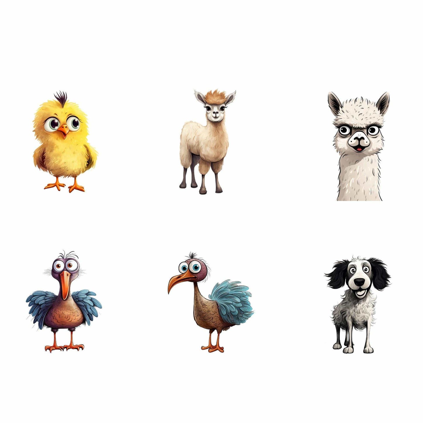 Quirky Farm Animal Clipart