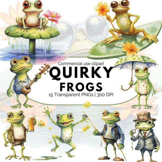 Quirky Frog Clipart
