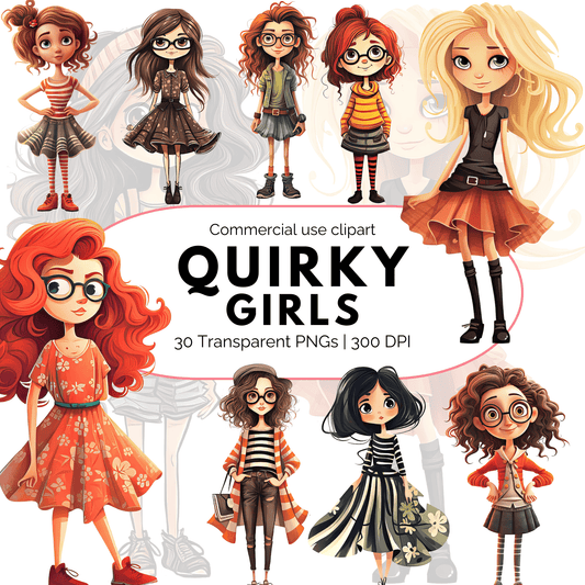 Quirky Girls Clipart