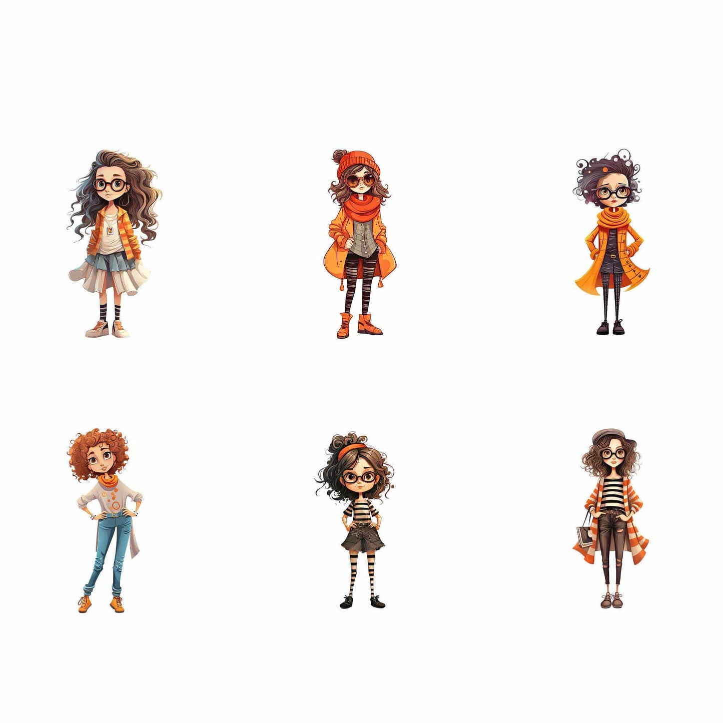 Quirky Girls Clipart