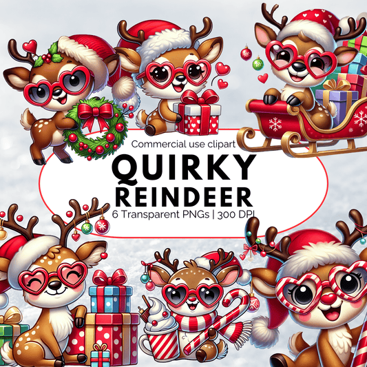 Quirky Reindeer clipart