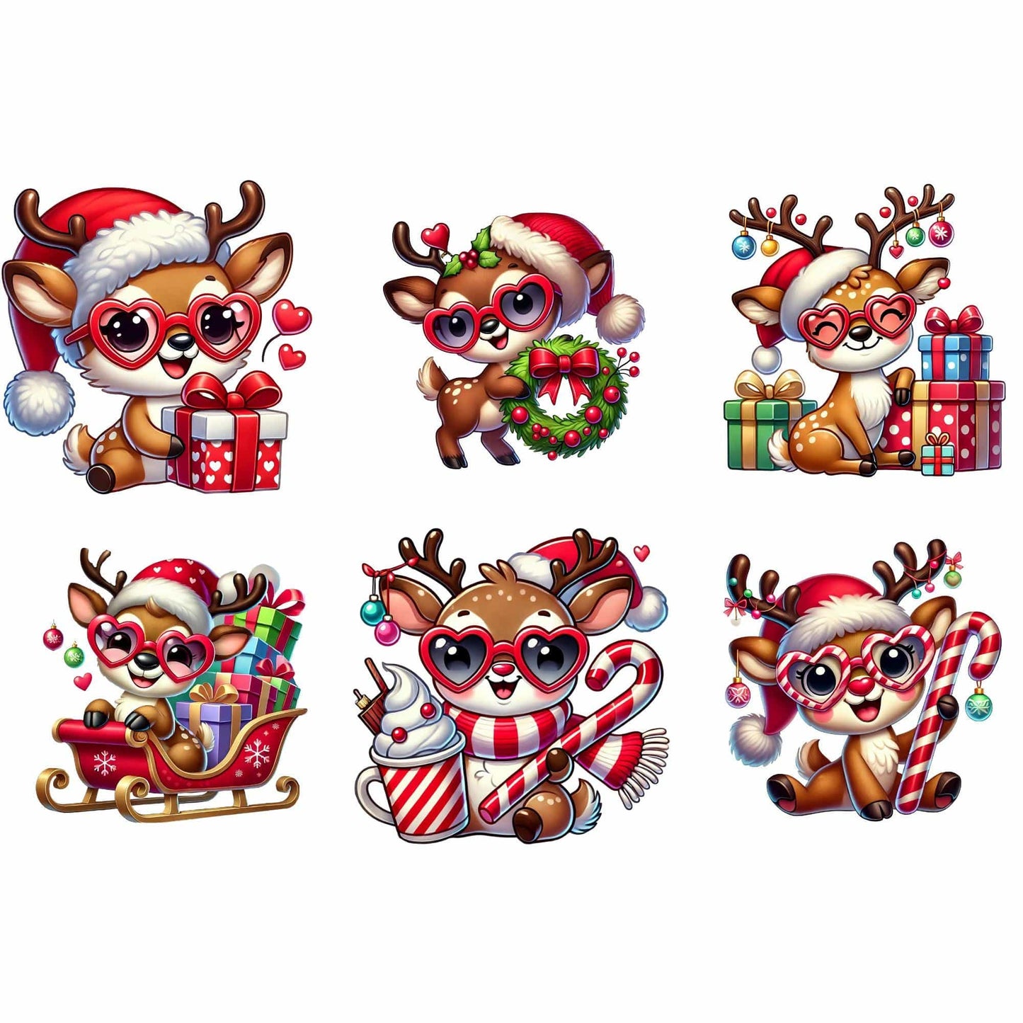 Quirky Reindeer clipart
