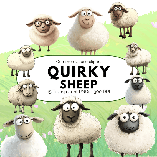 Quirky Sheep Clipart