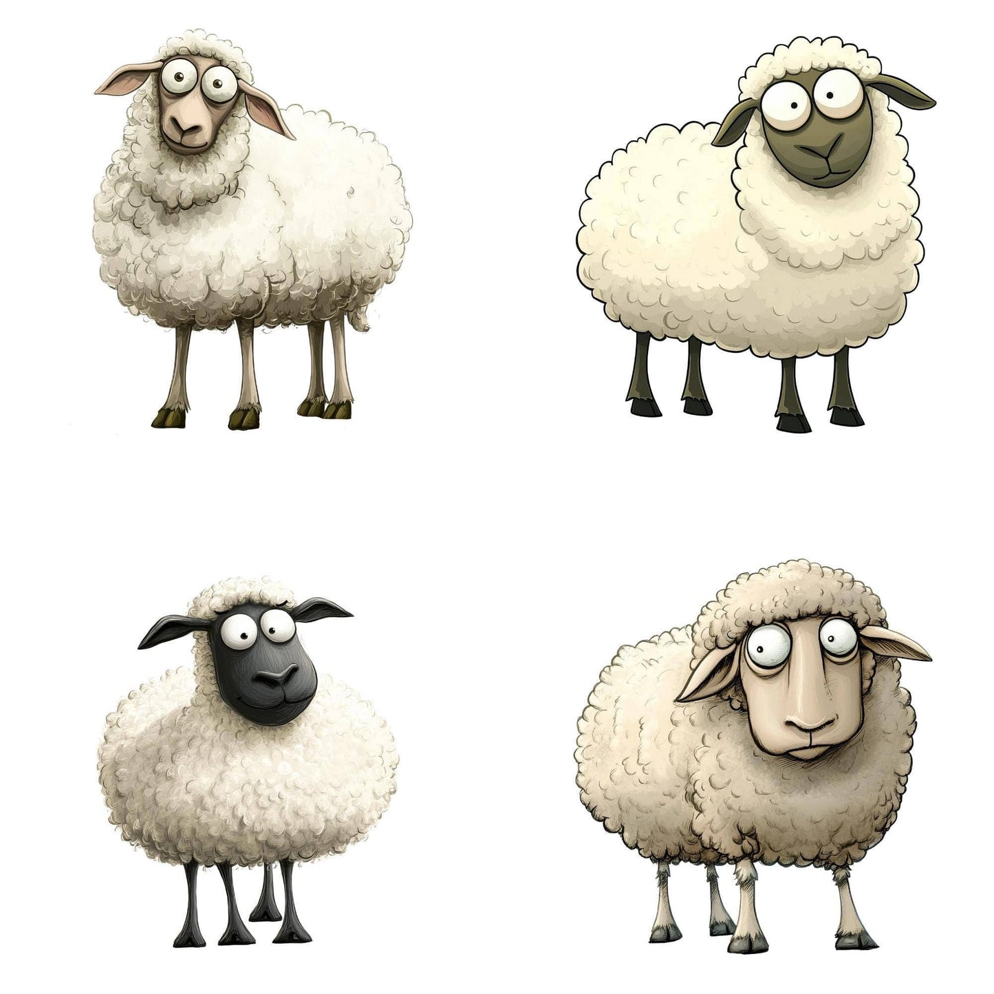Quirky Sheep Clipart