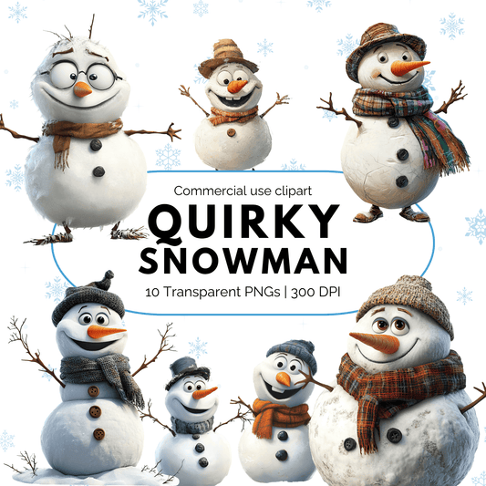 Quirky Snowman Clipart