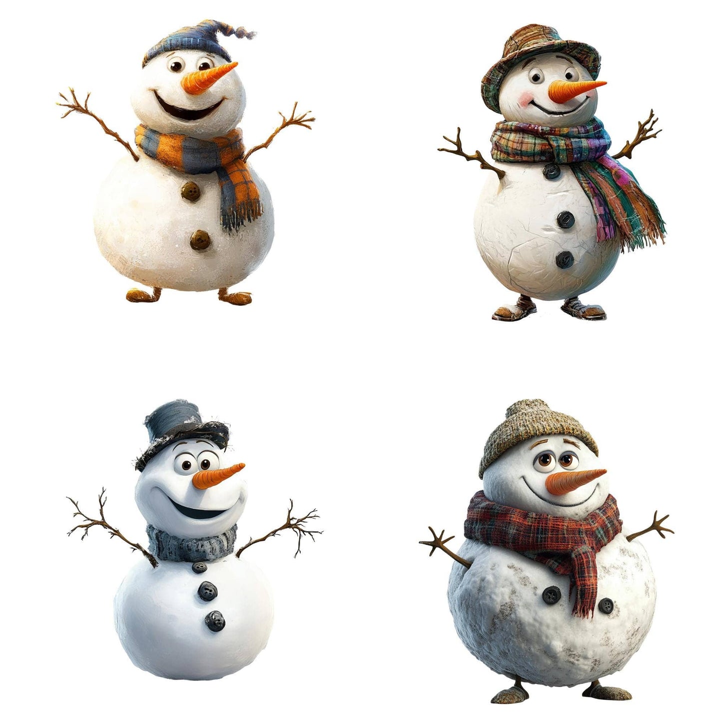 Quirky Snowman Clipart
