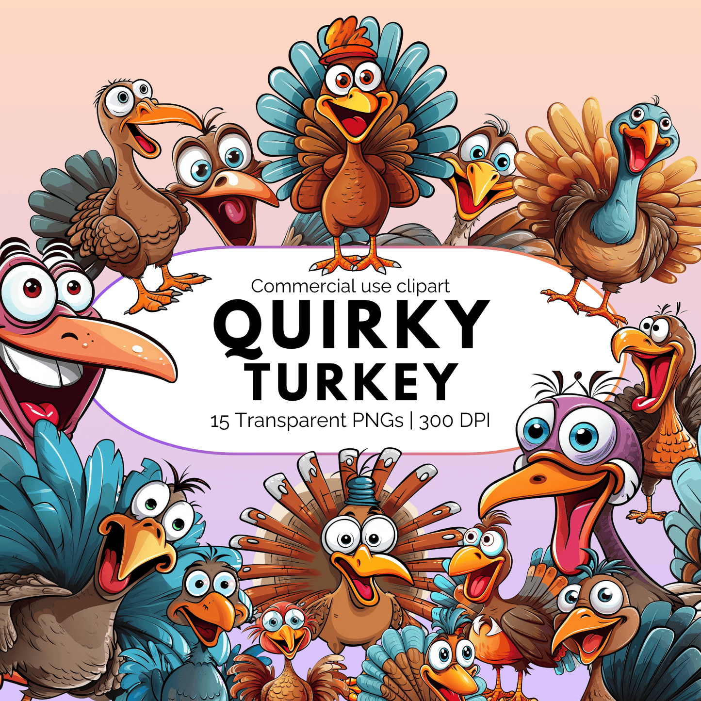 Quirky Turkey Clipart
