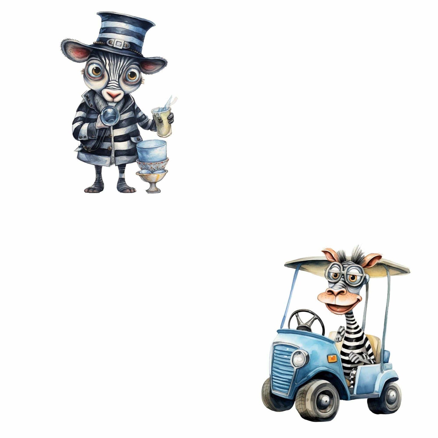 Quirky Zebra Clipart