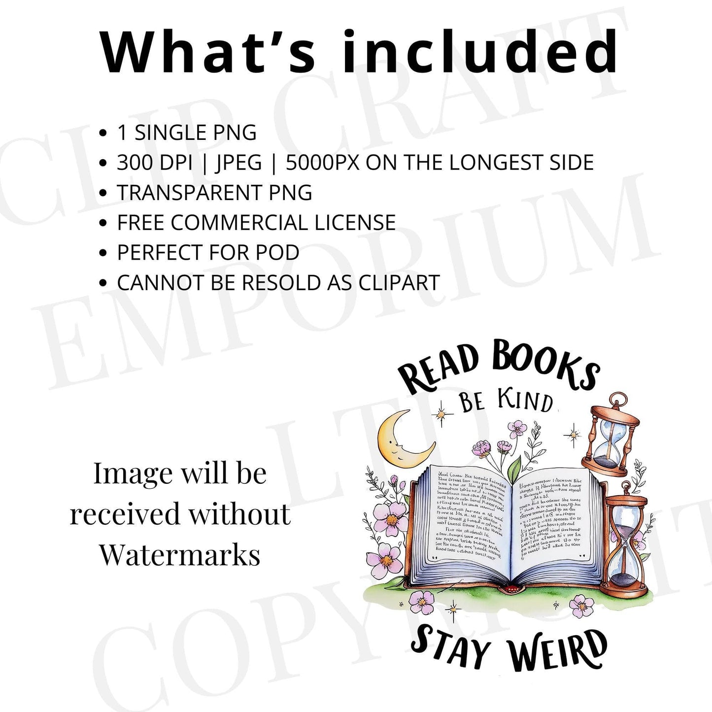 Read Books Be Kind Stay Weird PNG Shirt Design