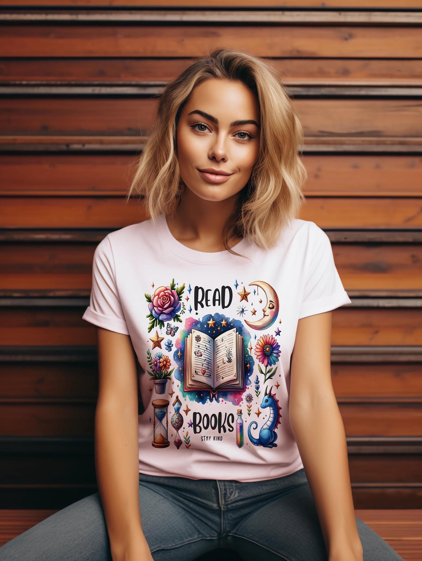 Read Books Be Kind Stay Weird PNG Shirt Design