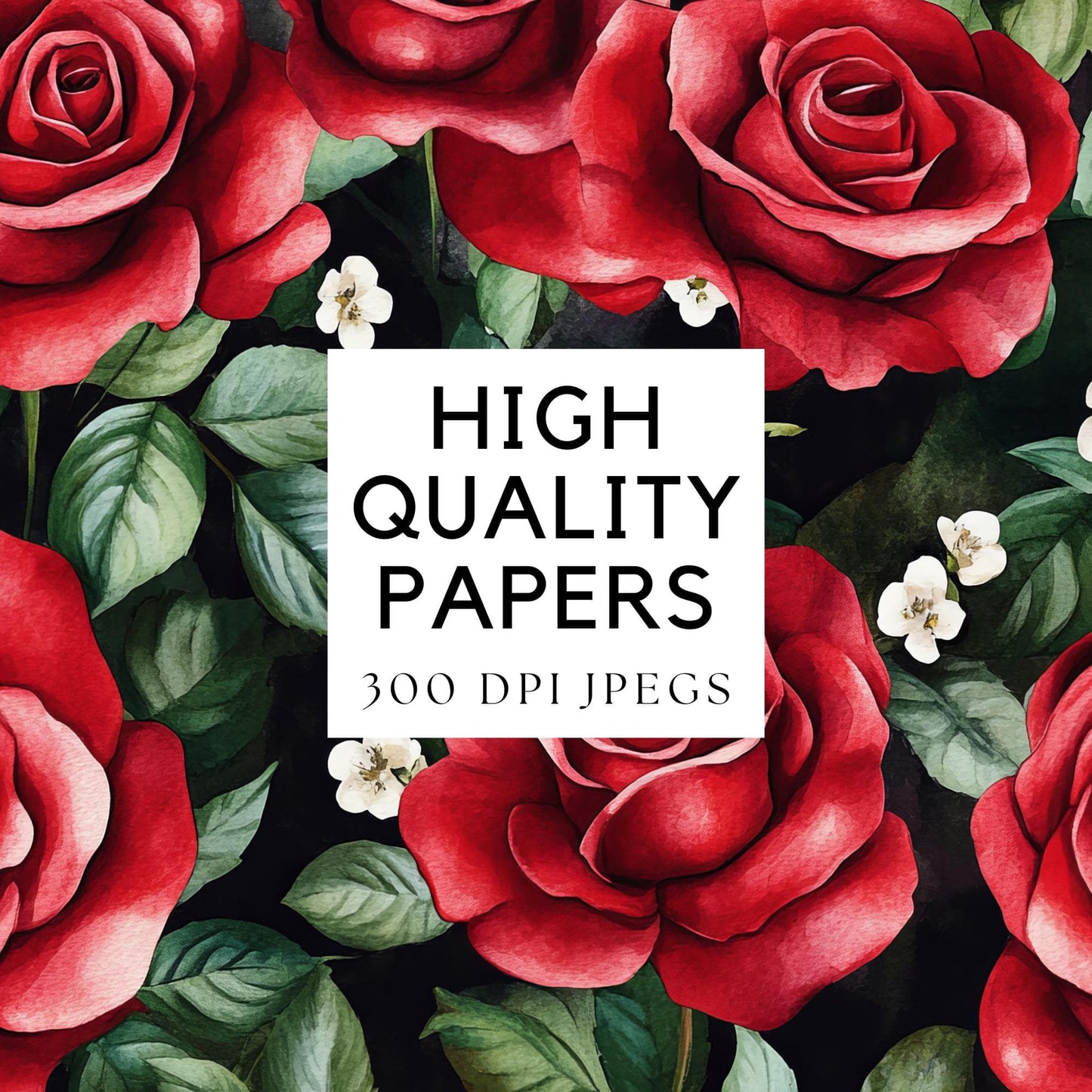 Red Rose Seamless Patterns