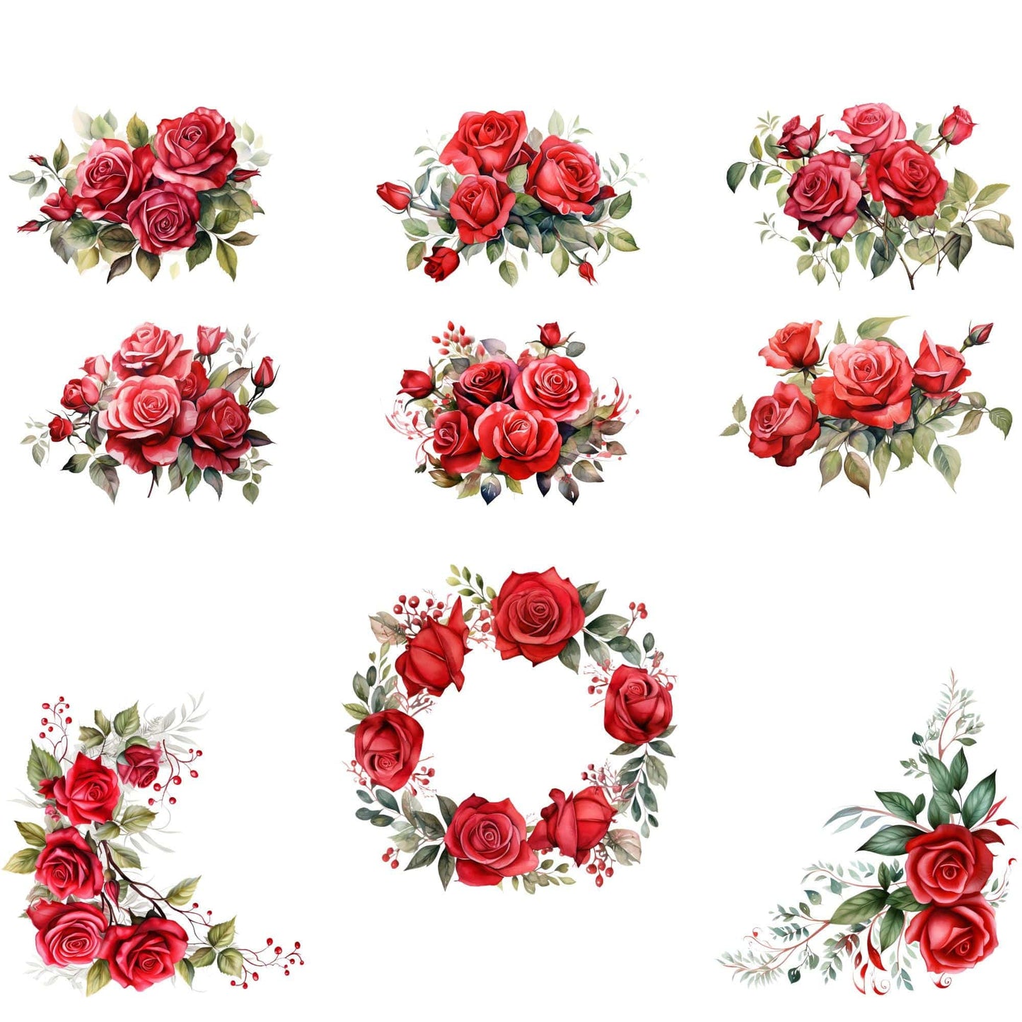 Red Roses Clipart