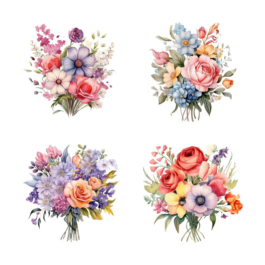 Regency Floral Bouquet Clipart