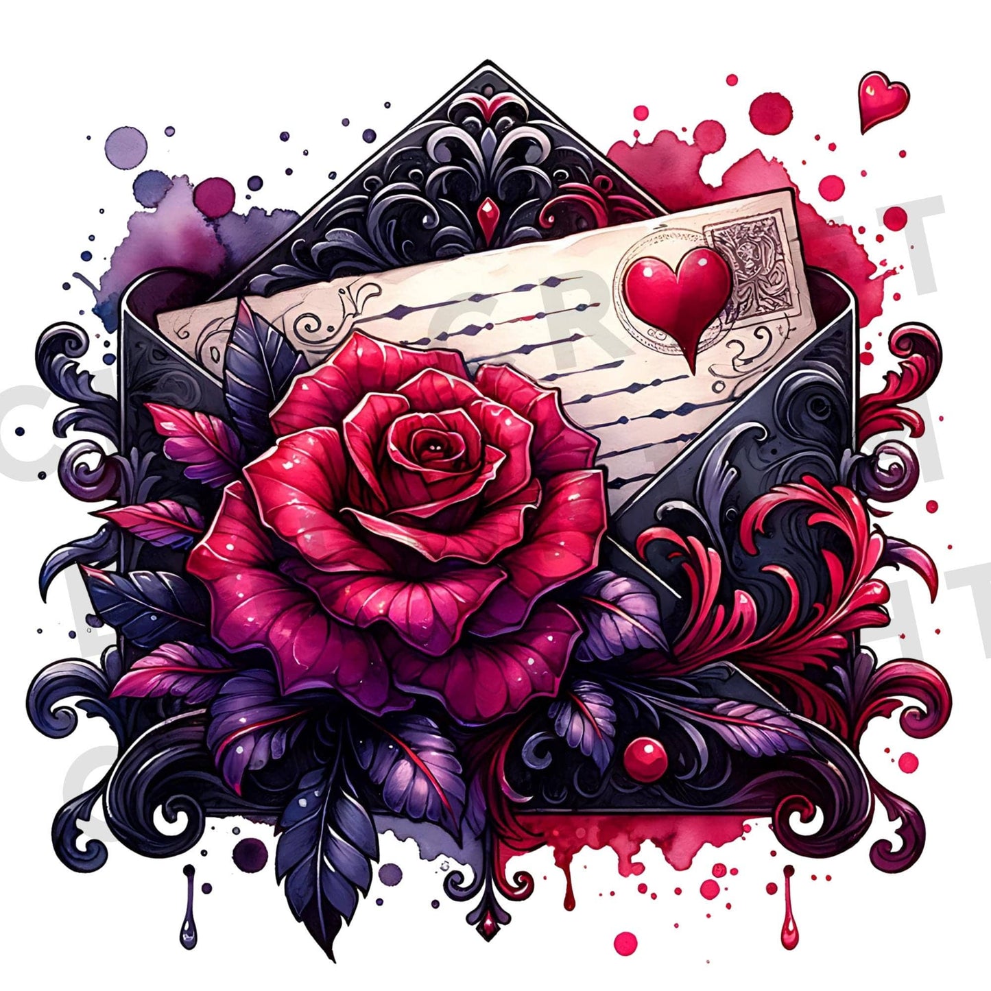 Clipart de alta fantasía romántica