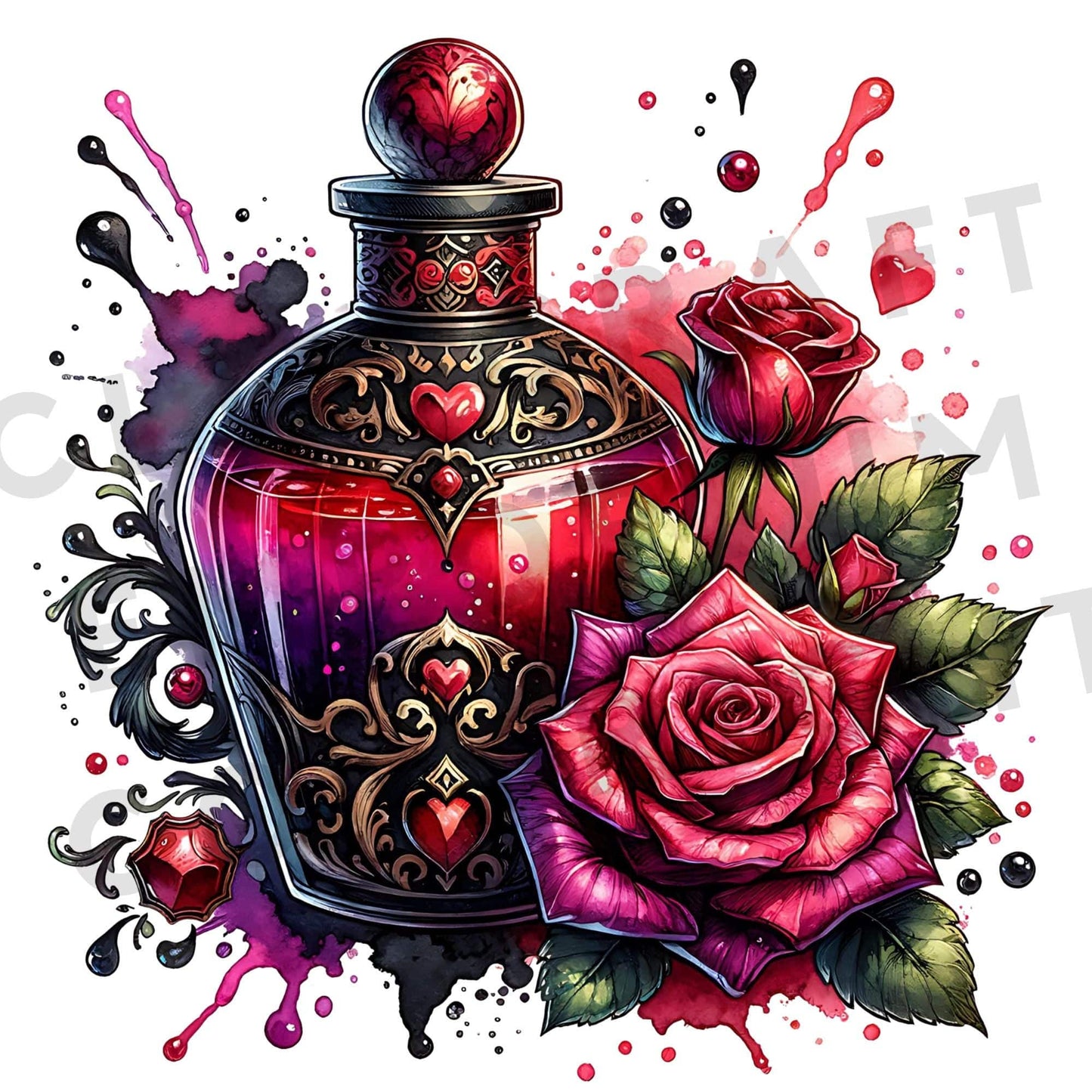 Clipart de alta fantasía romántica