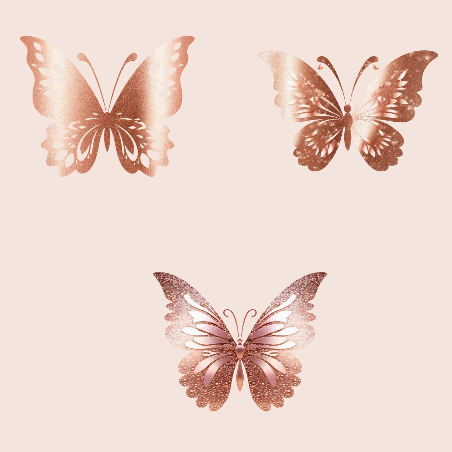 Rose Gold Butterfly clipart