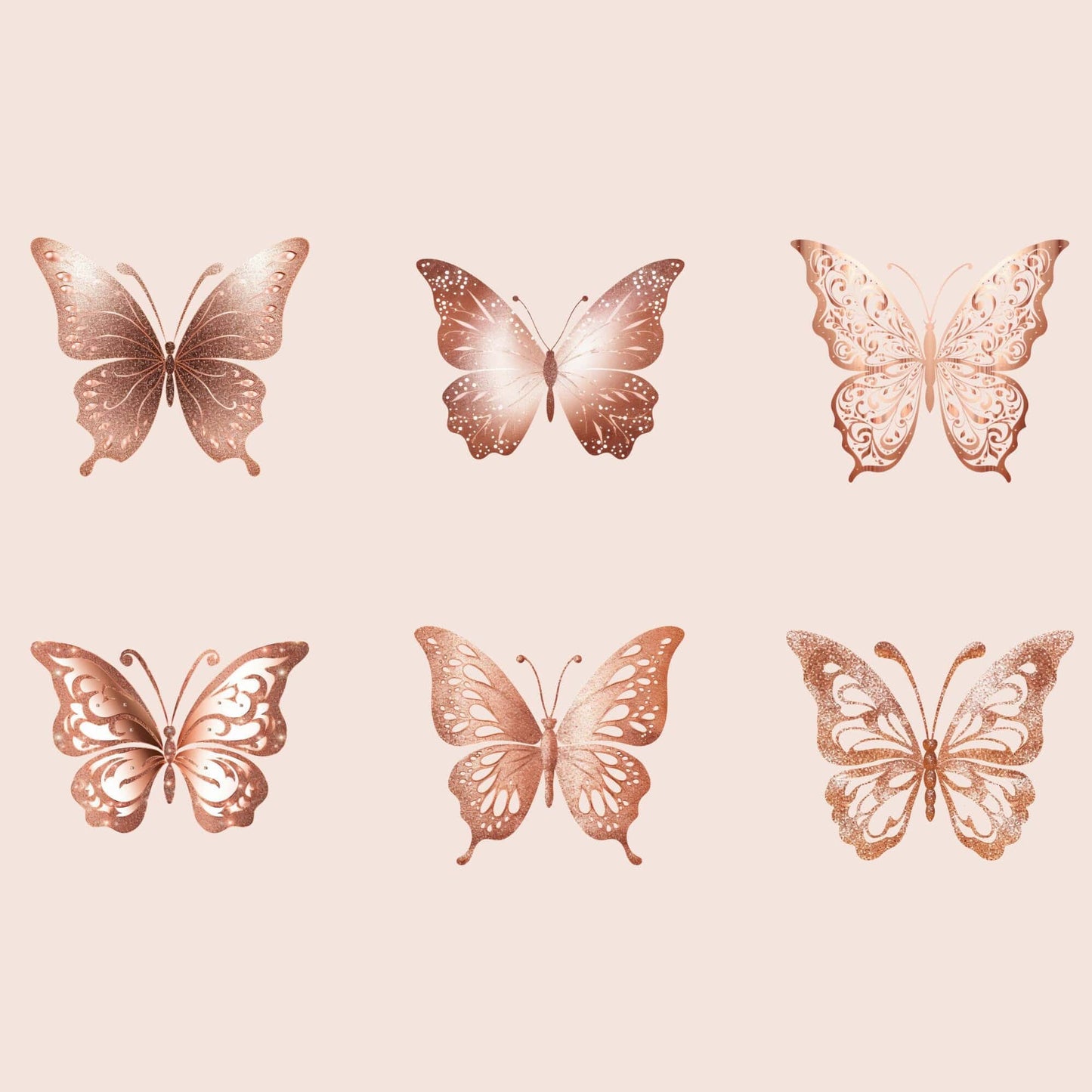 Rose Gold Butterfly clipart