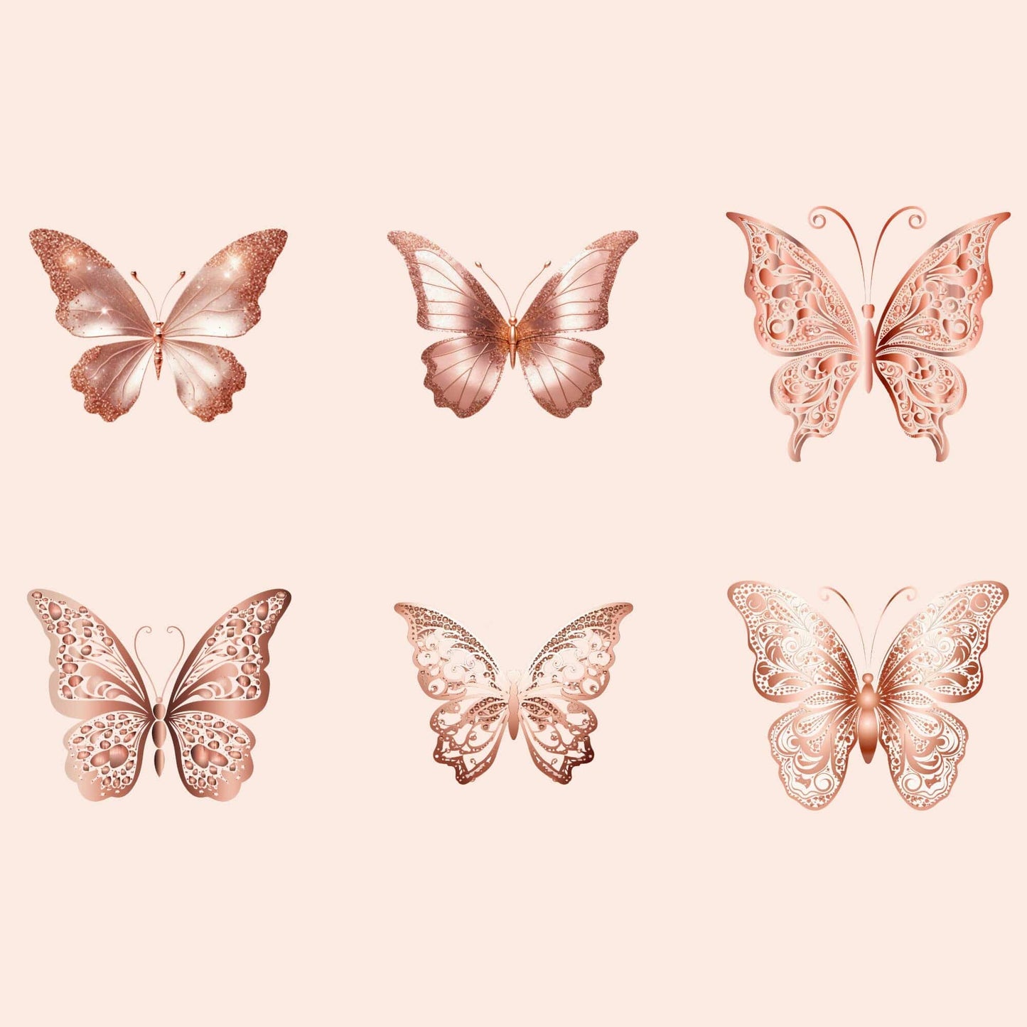 Rose Gold Butterfly clipart