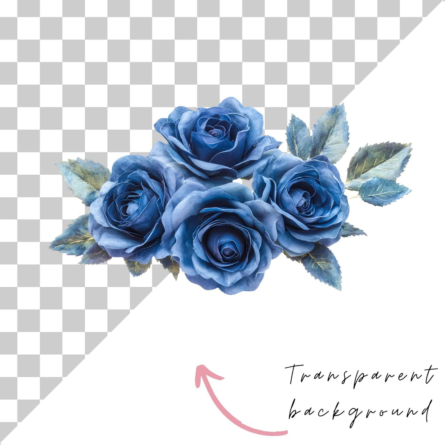 Royal Blue Roses Clipart
