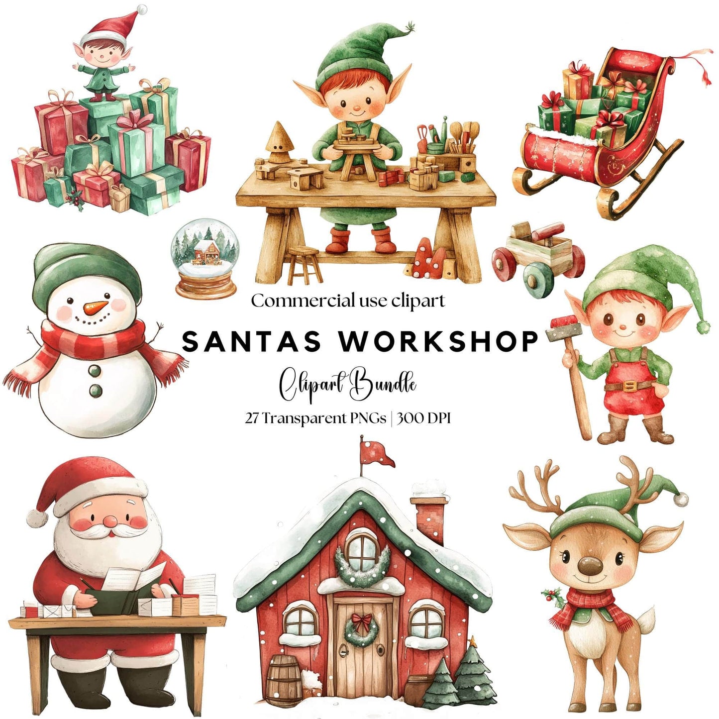 Santas Workshop Clipart