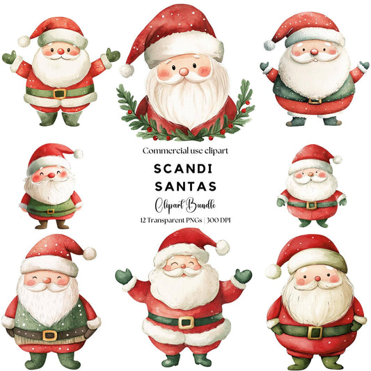 Scandi Santa Clipart