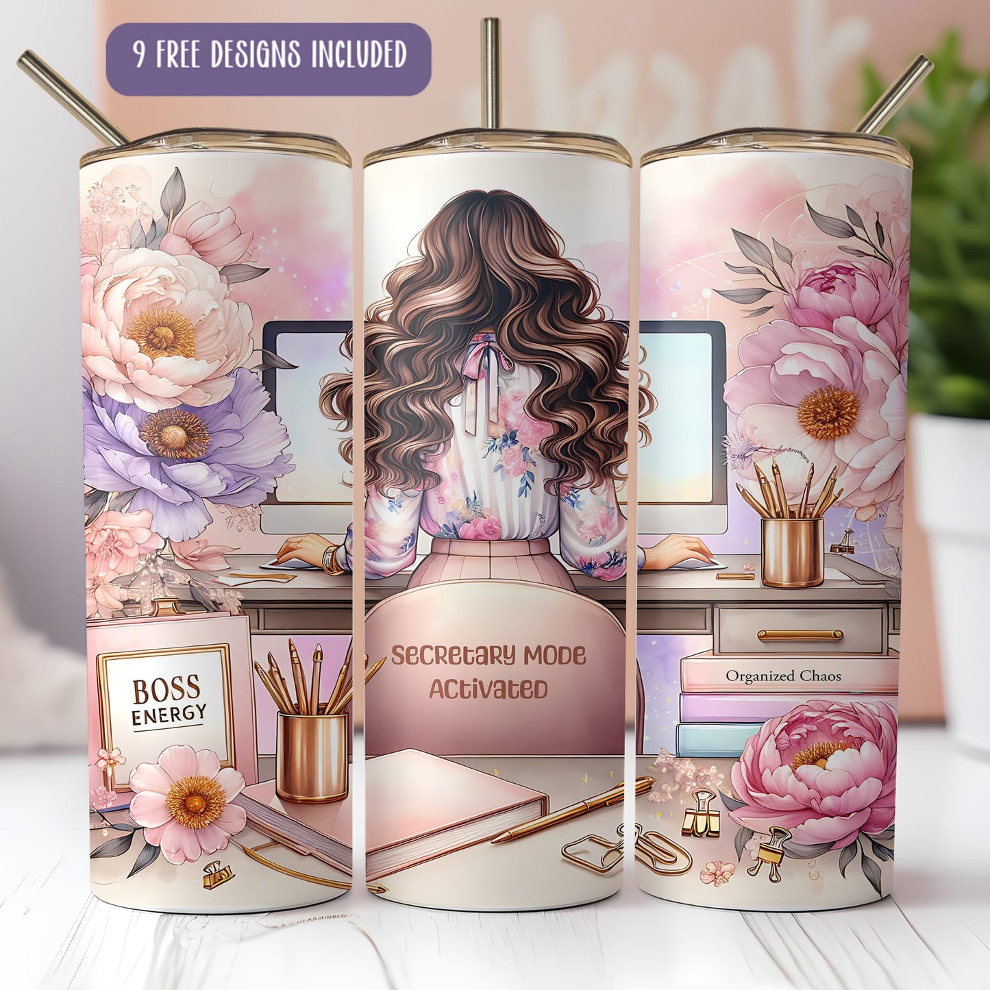 Secretary Tumbler Wrap PNG